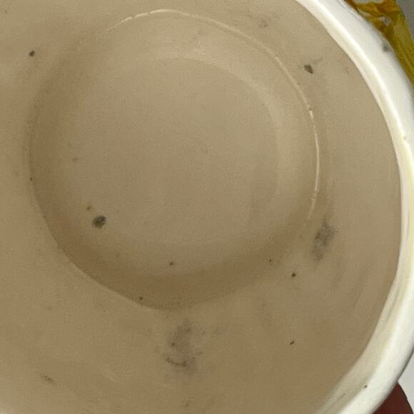 Set 4 Lefton China Yellow Cabbage Rose Coffee Mugs Retired Vtg Rare POOR 7057 - Picture 8 of 16